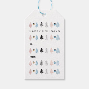 Moderner Weihnachtsbaum zum und vom Urlaub Geschenkanhänger