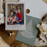 Moderner Weihnachtsbaumskizzenbogen mit Foto Feiertagskarte<br><div class="desc">Freuen Sie sich auf den Feiertagsjubeln mit diesem modernen Weihnachtsbaum gezeichnet, mit Foto Weihnachtskarte. Diese elegante, einfache Holiday Card ist der perfekte Weg, um Ihre Jahreszeiten Grüße zu senden. Einfach den Gruß personalisieren und die Schriftart nach Ihren Wünschen bearbeiten. Diese minimalistische Weihnachtskarte ist eine charmante Art, Ihre Freunde und Familie...</div>