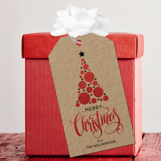 Moderner Weihnachtsbaumurlaub Geschenkanhänger