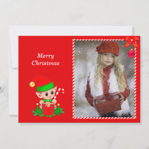 Moderner Weihnachtself & Benutzerdefiniertes Foto