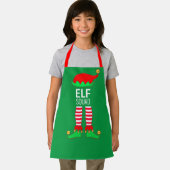 Moderner Weihnachtself-Squad auf Grün Schürze (Insitu)