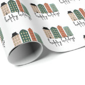 Moderner Weihnachtsfeiertag Geschenkpapier (Rolleneckpunkt)