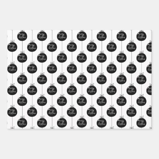 Moderner Weihnachtsfeiertag Geschenkpapier Set (Vorderseite 3)