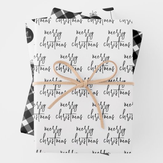 Moderner Weihnachtsfeiertag Geschenkpapier Set (Beispiel)