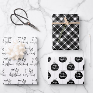 Moderner Weihnachtsfeiertag Geschenkpapier Set