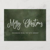 Moderner Weihnachtsfeiertag im Grünen Postkarte (Vorderseite)