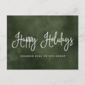 Moderner Weihnachtsfeiertag im Grünen Postkarte (Vorderseite)