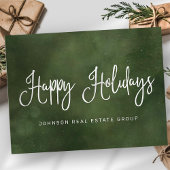 Moderner Weihnachtsfeiertag im Grünen Postkarte