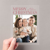 Moderner Weihnachtsfeiertag in Rot-Meran Foto Acryleinladungen (Insitu (Handheld))