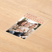 Moderner Weihnachtsfeiertag in Rot-Meran Foto Acryleinladungen (Ablage )