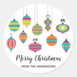 Moderner Weihnachtsfeiertag Runder Aufkleber