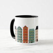 Moderner Weihnachtsfeiertag Tasse (Vorderseite Links)