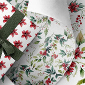 Moderner Weihnachtsfest Botanischer Feiertag Geschenkpapier Set