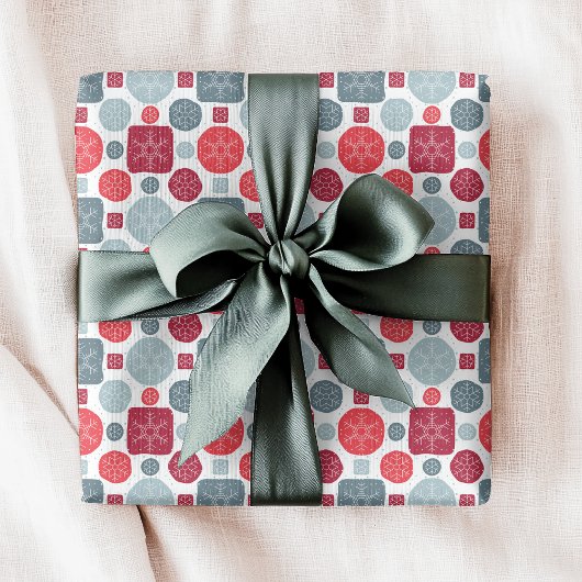 Moderner Weihnachtsfest Snowflake Weihnachtsfeiert Geschenkpapier