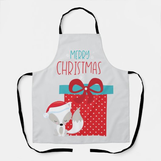 Moderner Weihnachtsfox Schürze (Vorderseite)