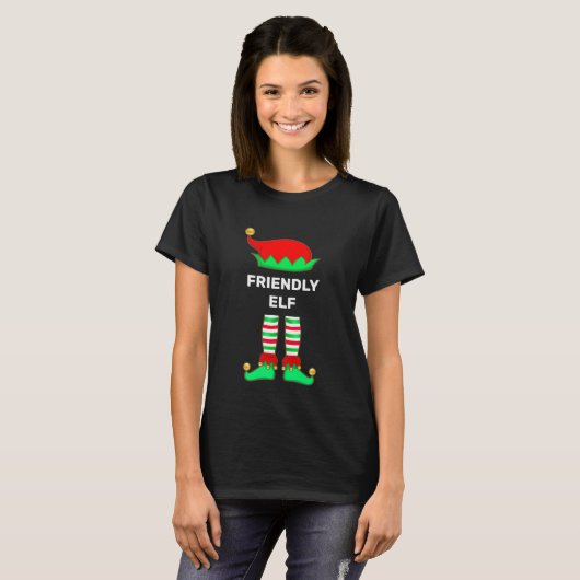 Moderner Weihnachtsfreundlicher Elf-T - Shirt (Vorne ganz)