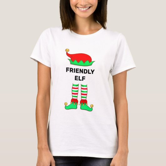 Moderner Weihnachtsfreundlicher Elf-T - Shirt (Vorderseite)