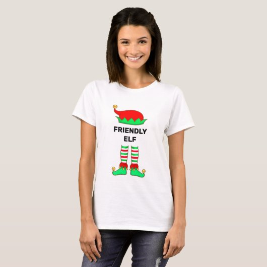 Moderner Weihnachtsfreundlicher Elf-T - Shirt (Vorne ganz)