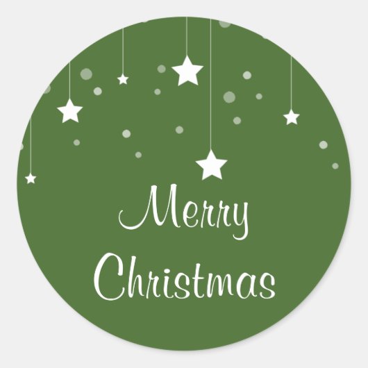 Moderner Weihnachtsklassiker-Round-Stick Runder Aufkleber (Vorderseite)