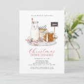 Moderner Weihnachtskochtausch Einladung (Stehend Vorderseite)