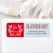 Moderner Weihnachtskranz in Rot und Blau (Insitu)