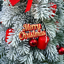 Moderner Weihnachtskranz Ornament Karte