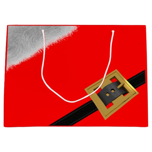 Moderner Weihnachtsmann Anzug Weihnachten Roter Ur Große Geschenktüte (Vorderseite)