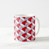 Moderner Weihnachtsmann frohe Weihnachten Kaffeetasse (VorderseiteRechts)