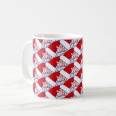 Moderner Weihnachtsmann frohe Weihnachten Kaffeetasse (Vorderseite Links)