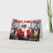 Moderner Weihnachtsmann Karte (Vorderseite)