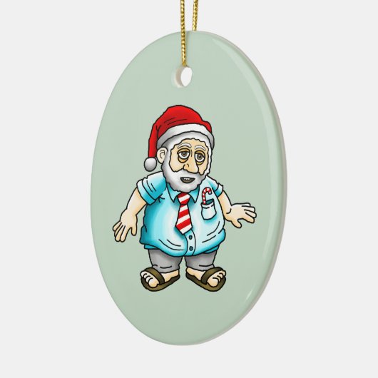 Moderner Weihnachtsmann Keramik Ornament (Links)