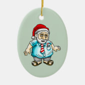 Moderner Weihnachtsmann Keramik Ornament (Vorne)