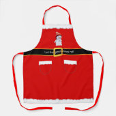 Moderner Weihnachtsmann mit Snowman Schürze (Vorderseite)