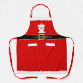 Moderner Weihnachtsmann & Polar Bär Schürze (Vorderseite)