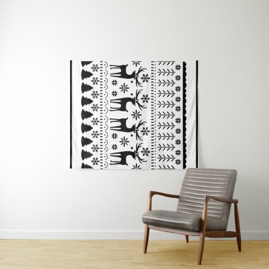 Moderner Weihnachtsmann Wandteppich (Beispiel (Horizontal))