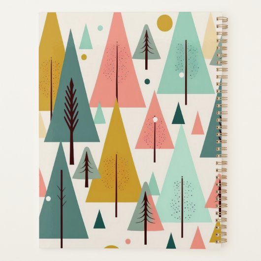 Moderner Weihnachtsplaner des Mitteljahrhunderts Planer (Rückseite)