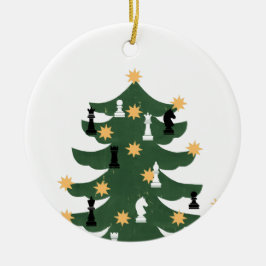 Moderner Weihnachtsschachbaum Keramik Ornament