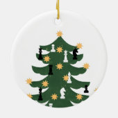 Moderner Weihnachtsschachbaum Keramik Ornament (Hinten)