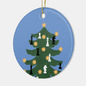 Moderner Weihnachtsschachbaum Keramik Ornament (Links)