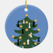 Moderner Weihnachtsschachbaum Keramik Ornament (Hinten)