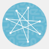 Moderner Weihnachtsstar der Atomischen Sternexplos Runder Aufkleber (Vorderseite)