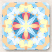 Moderner Weihnachtsstar Festivals Blau Gelb Getränkeuntersetzer