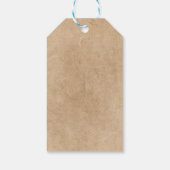 Moderner Weihnachtswinterwald Geschenkanhänger (Rückseite)
