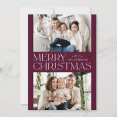 Moderner Wein Frohe Weihnachten 2 Foto (Vorderseite)