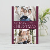 Moderner Wein Frohe Weihnachten 2 Foto (Stehend Vorderseite)