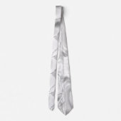 Moderner Weißagate Silver Abstrakter Marmor Krawatte (Rückseite)