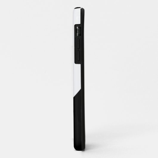 Moderner weißer Boomerang-Kurven Schwarzer Hinterg Case-Mate iPhone Hülle (Hinten/Links)