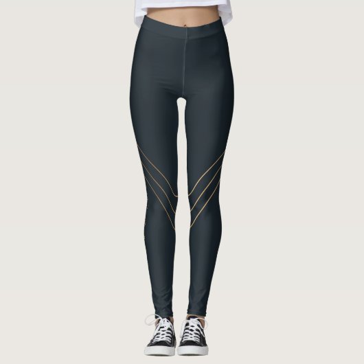 Moderner weißer Büffel draußen Leggings (Vorderseite)
