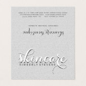 Moderner Weißer Glitzer Visitenkarten (Außenseite Aufgefaltet)