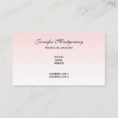 Moderner weißer, grauer Marmor mit goldener Schlei Visitenkarte (Rückseite)